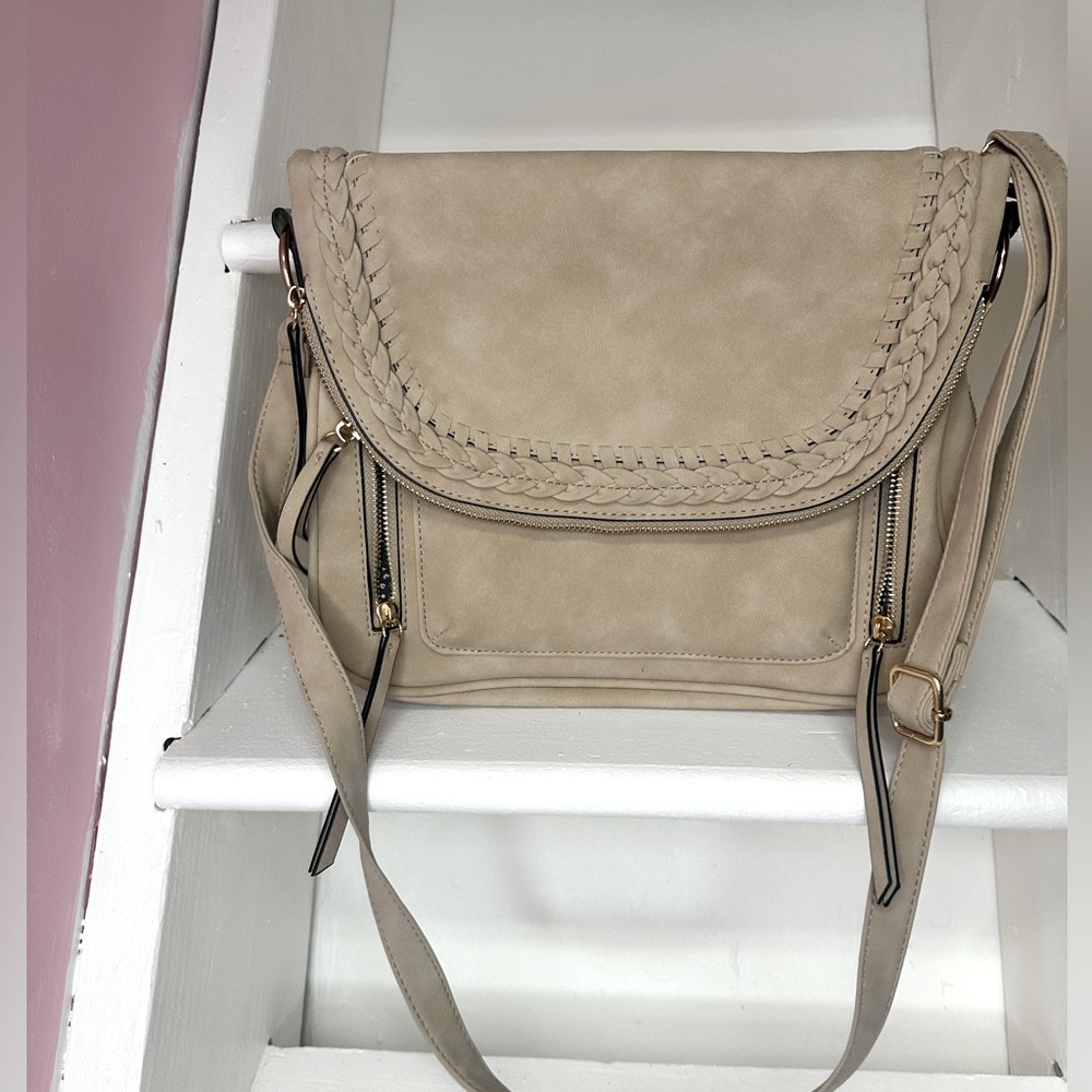 Suede crossbody bag